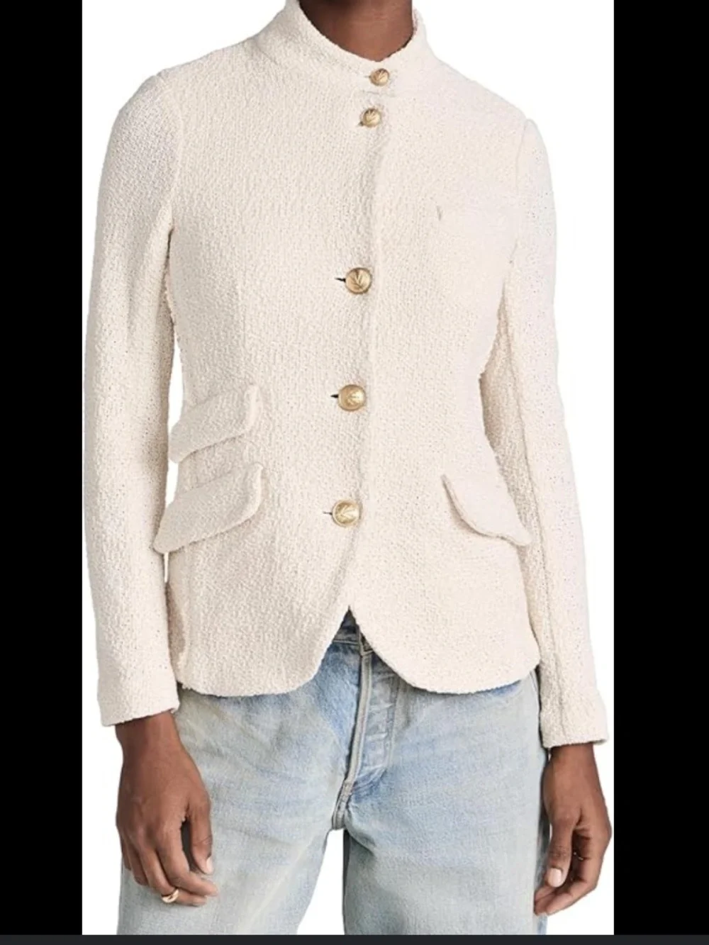 NWT Ivory rag & bone Cotton Tweed Slade Blazer SZ 12